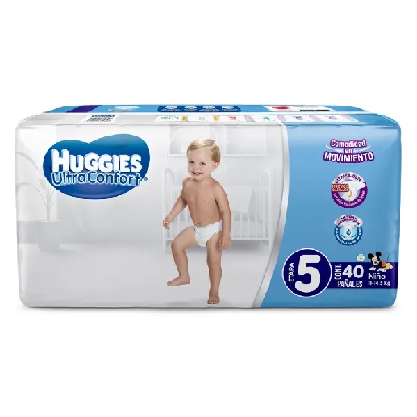 Huggies Ultraconfort Niño Etapa 5 40 Pañales