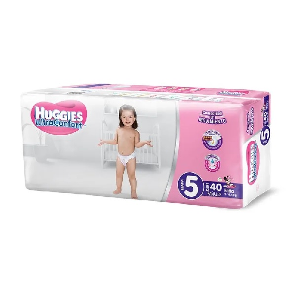 Huggies Ultraconfort Niña Etapa 5 40 Pañales