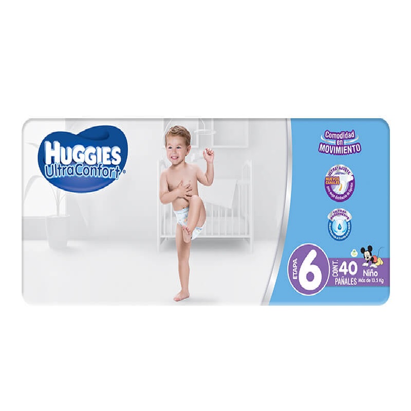 Huggies Ultraconfort Niño Etapa 6 40 Pañales
