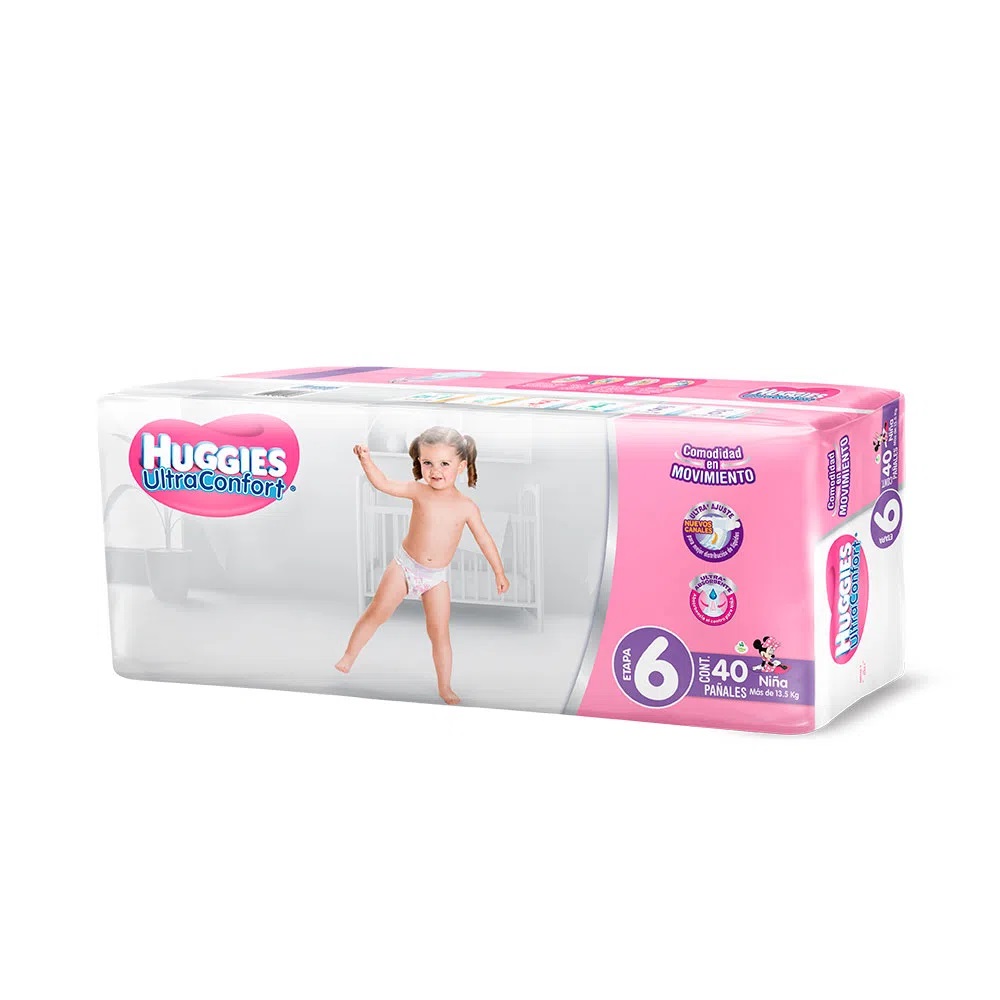 Huggies Ultraconfort Pañales Para Niña Etapa 6