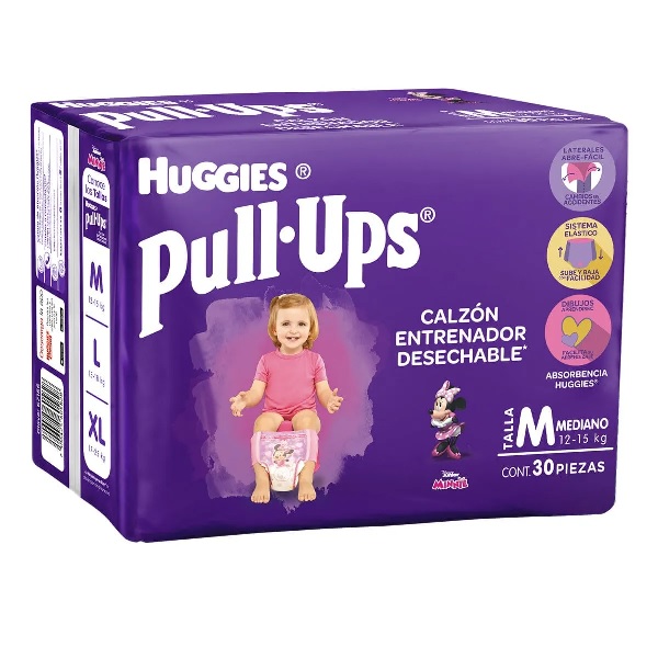 Huggies Pull Ups Niña Etapa 4 Pañal Entrenador 30 Piezas