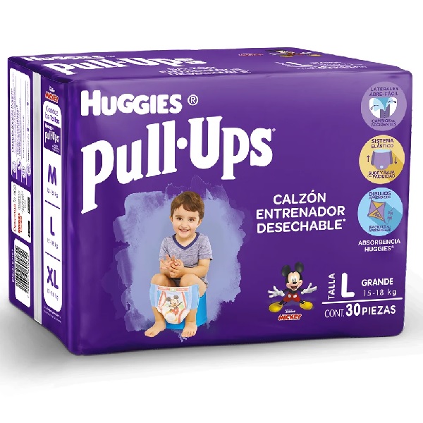 Huggies Pull Ups Niño Etapa 5 Pañal Entrenador 30 Piezas