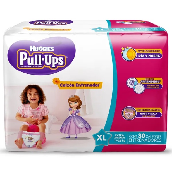 Huggies Pull Ups Niña Etapa 6 Pañal Entrenador 30 Piezas