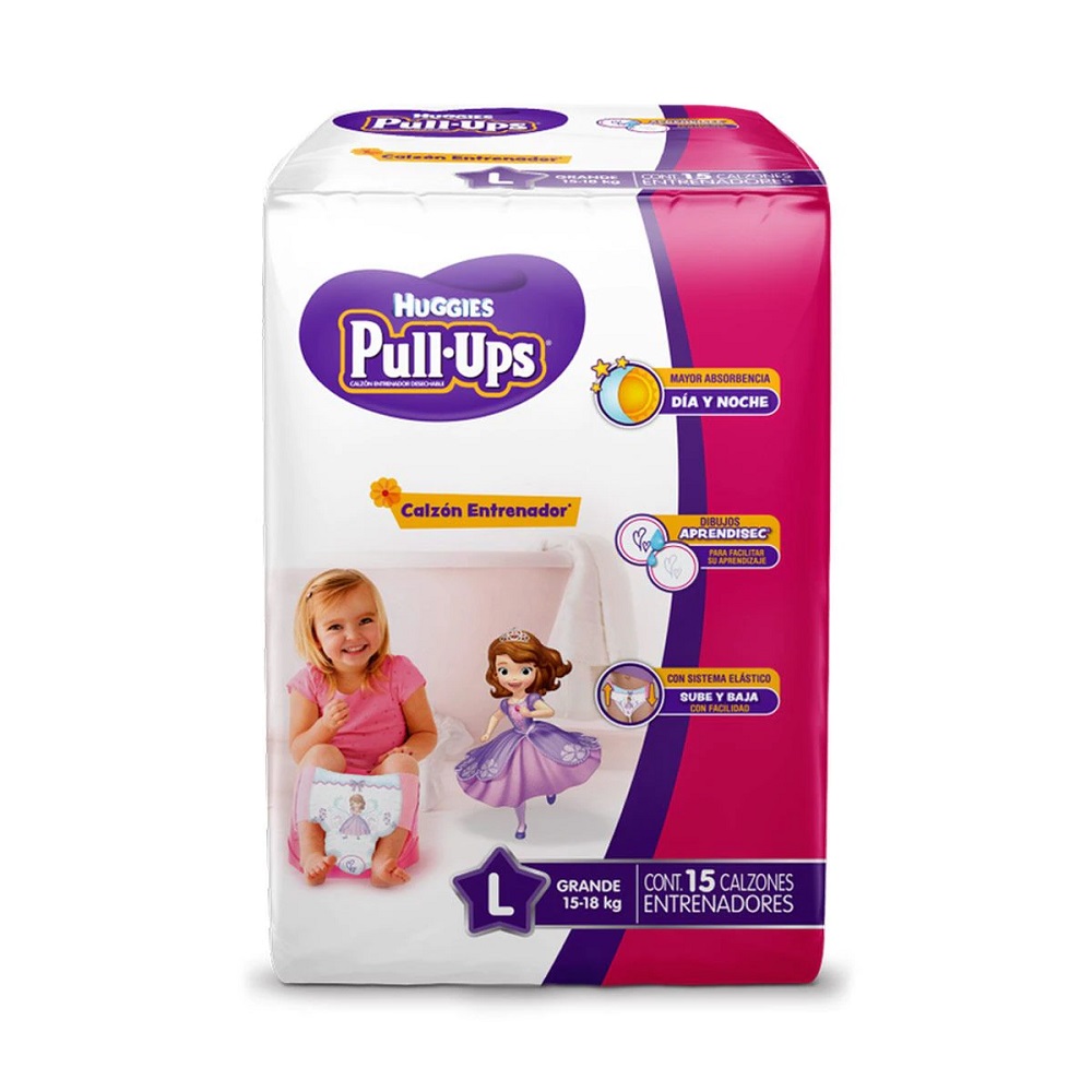 Huggies Pull - Ups Calzón Entrenador Desechable Para Niña, Talla L