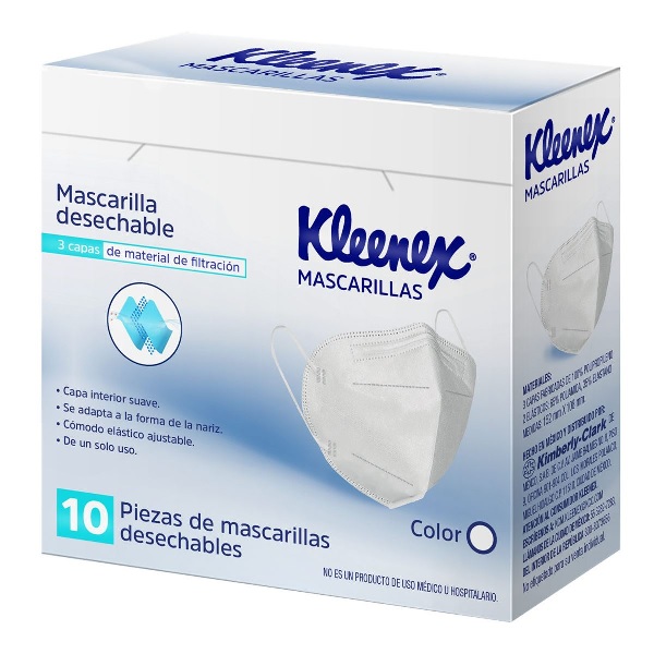 Kleenex Mascarillas Desechables 10 Piezas