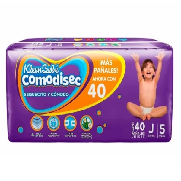 Kleenbebe Comodisec Etapa 5 Unisex 40 Pañales