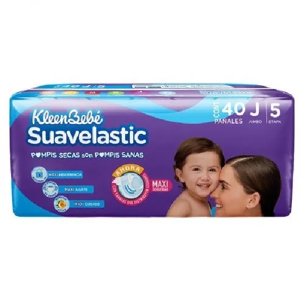 Kleenbebe Suavelastic Pañales Etapa 5 40 Piezas