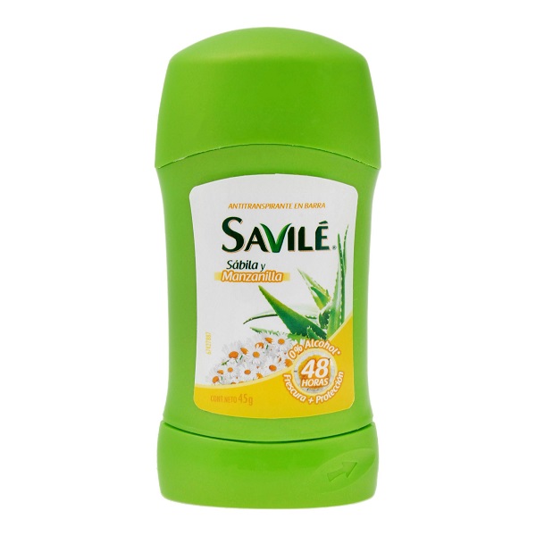 Savilé Manzanilla Antitranspirante en Barra 45G