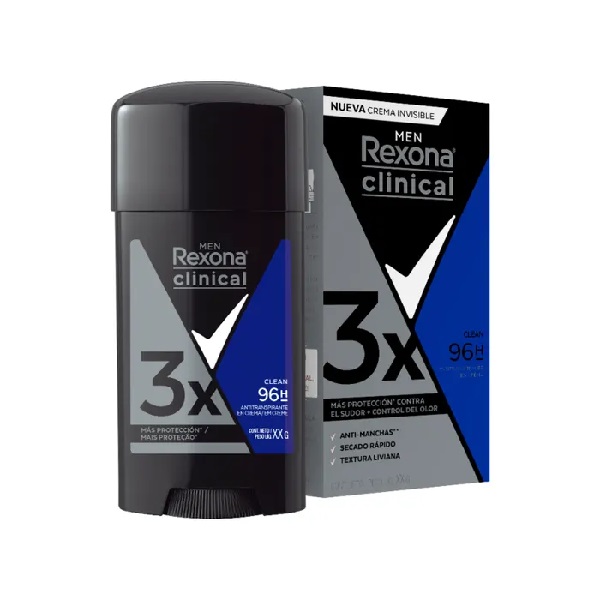 Rexona Clinical Clean 3x Antitranspirante en Crema