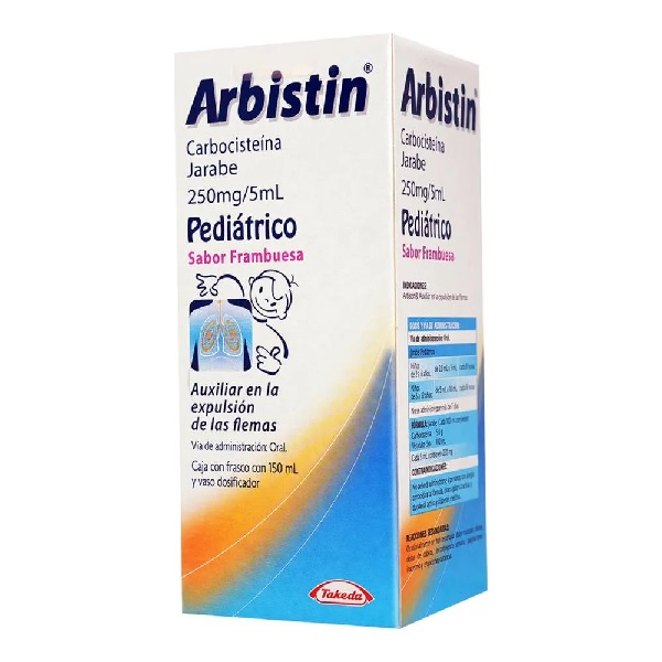 Arbistin Carbocisteína 5G Jarabe Pediátrico Frasco 150ML