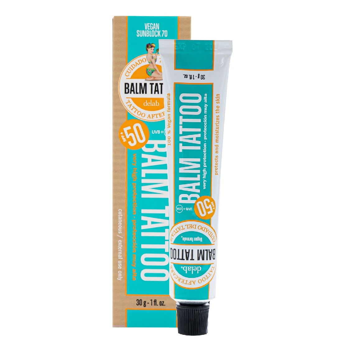 Balm Tattoo Shot Fórmula Vegana Solar Crema 8g