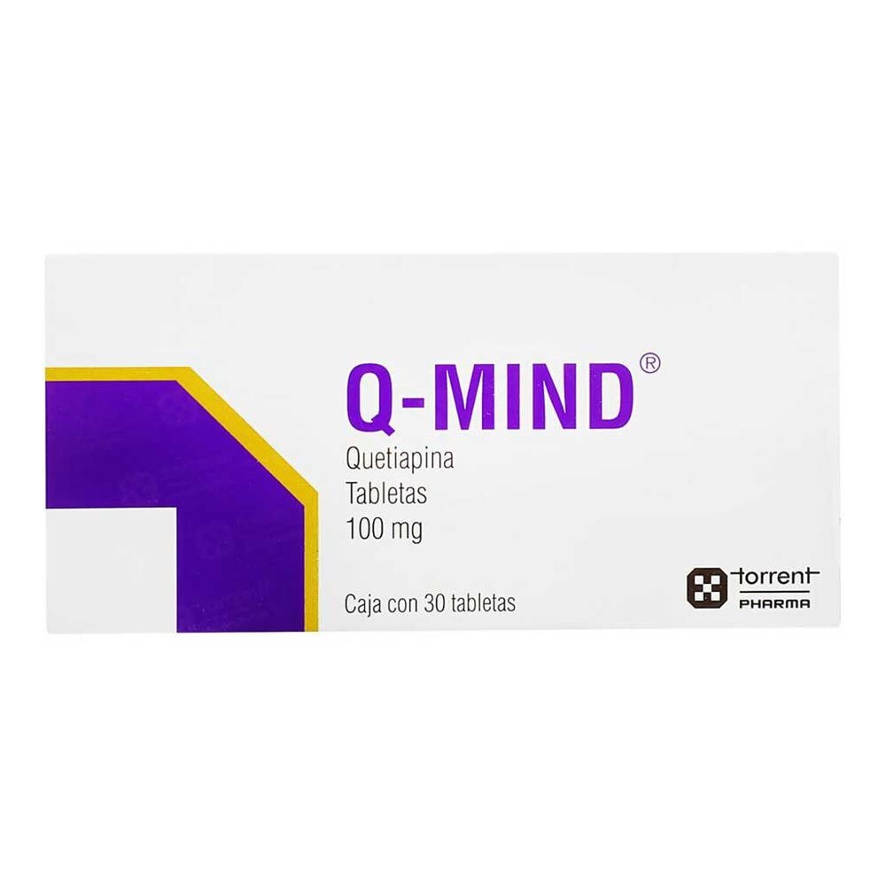 Q Mind Quetiapina 100mg  30 Tabletas